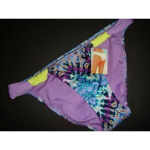 NWT Victoria's Secret S BIKINI BOTTOM knotted purple lilac blue yellow mint